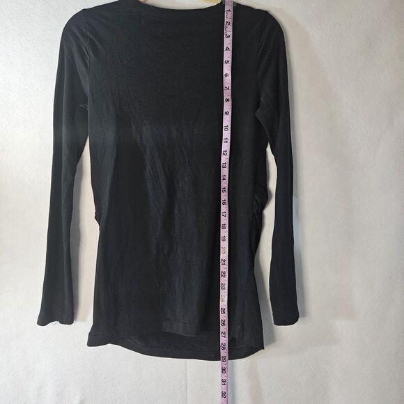 Love by Gap Maternity Black Long Sleeve Top Sz S Womens - Picture 2 of 5
